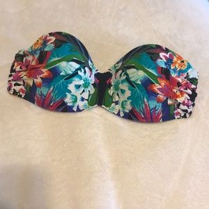 SOLD Bleu Rod Beattie floral bikini top.